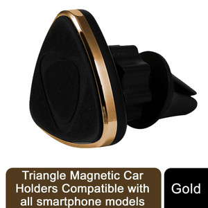 Triangle Magnetic Car Holders Compatible with All Smartphone Models - Gold