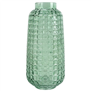 Premium 30cm Green Cube Glass Vase - Best Quality for Your Space!