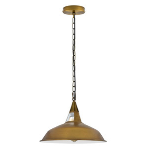 Vintage Industrial Retro Style Metal Ceiling Lamp Shade Pendant Lights, UK E27 - with bulb / Yellow Brass