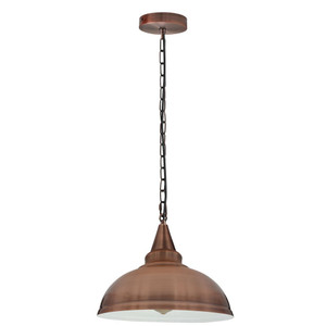 Vintage Industrial E27 Ceiling Hanging Light Shade Metal Ceiling Pendant Lamp - with bulb / Copper