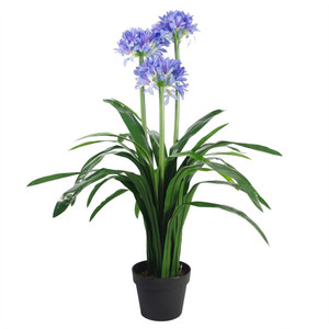 90cm Premium Artificial Agapanthus - Blue Silk Flowers