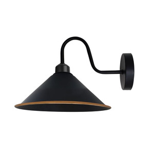 Vintage Black Swan Neck Wall Light Fixture, E27 Socket, Cone Shape Shade - Best Quality, 3 Year Warranty