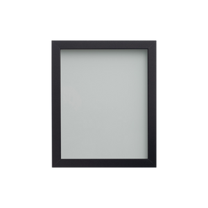 Foil Wrapped MDF Picture Photo Frame Fitted with Perspex Plexiglass, Black Frame - 29.7x21