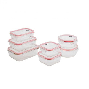 7pc Glass Food Storage Container Set With Air Vent Lids