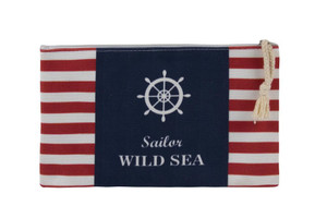 Vinsani Cotton Polyester Makeup Bag Cosmetic Pouch Portable Toiletry Bag Organizer Pencil Case for Travel School Office Festival Birthday - Sailor