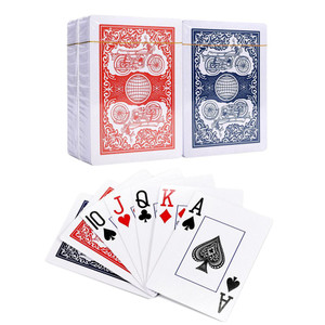 Vinsani Traditional Motorbike Poker Casino Plastic Coated Playing Cards Decks (2 / 4  / 6 / 12) - 4 Decks