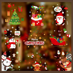 Vibrant Xmas Window Stickers - Create Festive Memories | Reusable Stickers | Easy to Apply | Premium Quality Material | Wide Application - Comet