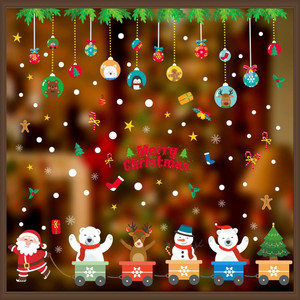 Vibrant Xmas Window Stickers - Create Festive Memories | Reusable Stickers | Easy to Apply | Premium Quality Material | Wide Application - Blitzen