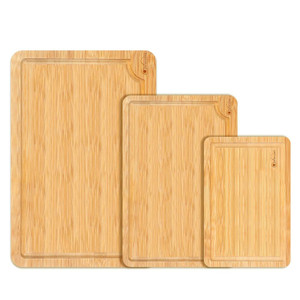 Premium Bamboo Chopping Board Set - Quality 3-Piece Kitchen Essentials, Natural & Durable