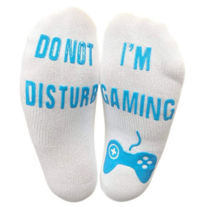 VINSANI Gaming Socks - Ultimate Performance & Style - White & Blue
