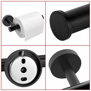 Premium Stainless Steel Toilet Roll Holder - Durable & Elegant Solution - 2PK / Black 2pk