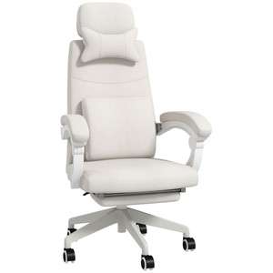 Vinsetto Home Office Chair Reclining Computer Chair w/ Lumbar Support Dark Grey - White