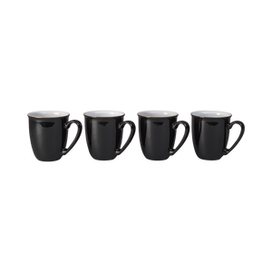 Denby Elements Black Mugs Set Of 4