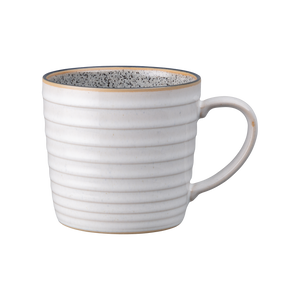 Denby Studio Grey White Ridged Mug