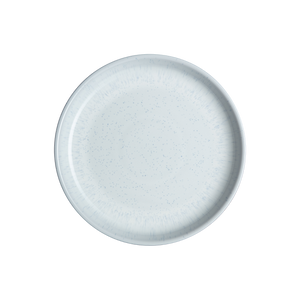 Denby White Speckle Coupe Medium Plate