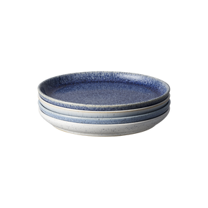 Denby Studio Blue 4 Piece Coupe Medium Plate Set