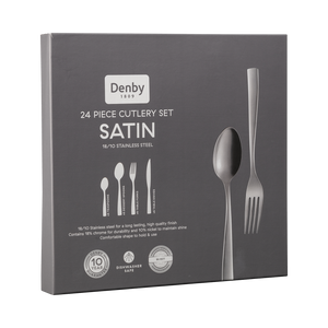 Denby Satin 24 Piece Cutlery Set