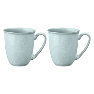 Denby Elements Jade Light Green Set Of 2 Coffee Beaker/Mugs