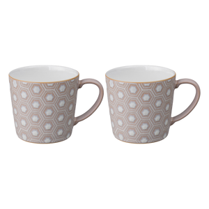 Denby Impression Pink Set Of 2 Accent Large Mugs