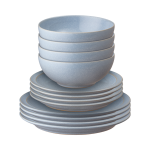 Denby Sky Blue 12 Piece Dinner Set