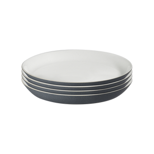 Denby Impression Charcoal Blue Dinner Plates Set Of 4