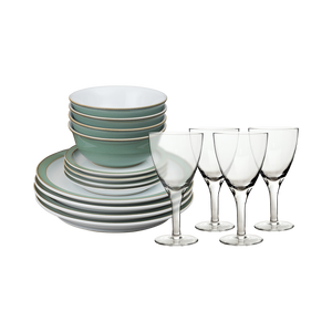 Denby Regency Green 16 Piece Entertaining Set