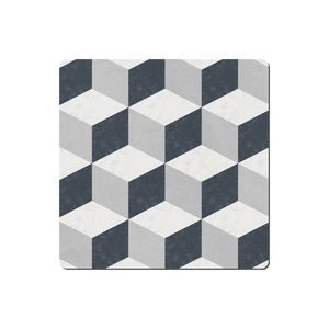 Denby Grey Geometric Square Placemats Set Of 6