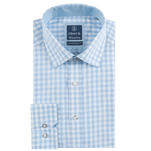 Summer Blue Albert and Maurice Mens Kingsthorne Check Shirt
