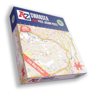 A to Z Map of  Swansea 1000 Piece Jigsaw Puzzle
