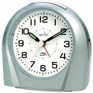 Acctim Europa Alarm Clock Sweep movement - Silver - 14117