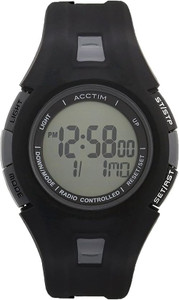 Acctim 'Alarme' Radio Controlled Watch Black Digital Sports Watch 60297