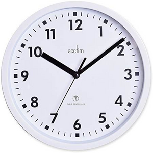 Acctim Nardo 20cm Radio Controlled White Wall Clock 74662