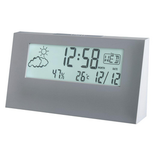 Acctim 15847 Vertex Weather Station Pigeon Grey Alarm Clock 15847