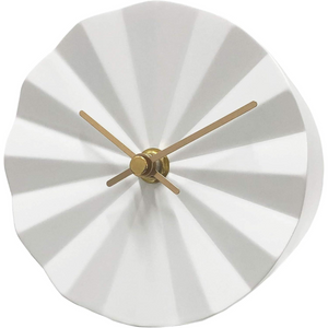 Acctim Layla Resin Table Clock in White 37092
