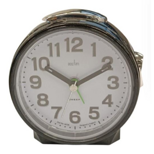 Acctim Eden Non Ticking Sweep Crescendo Alarm Clock in Black - 16523