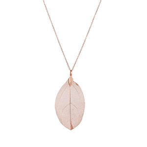 Ladies Rose Gold Plated Real Leaf Necklaces Ladies Rose Gold Plated Real Leaf Necklaces