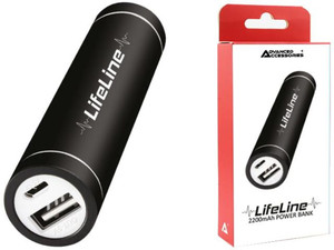 LifeLine 2200-X Power Bank - Rechargeable, Portable &amp; Lightweight [8 Pin/USB-C/MicroUSB]