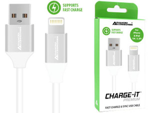 Advanced Accessories Premium 1 Metre Lightning to USB Cable (iPhone)- White
