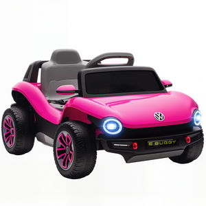 AIYAPLAY Volkswagen Licensed Kids Electric Car w/ Remote, Suspension, Pink
