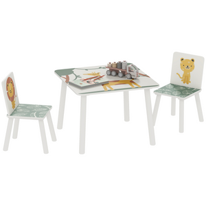 AIYAPLAY Kids Table with Chairs Set for Bedroom, Nursery - Green