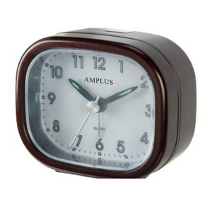 Amplus Travel White Dial Luminous Hands Burgundy Alarm Clock PT182B
