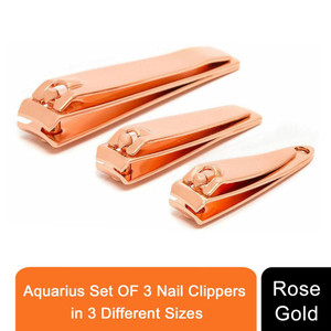 Rose Gold Professional Nail Clipper Tweezers Eyelash Curler Set - High Quality & Stylish - Rose Gold