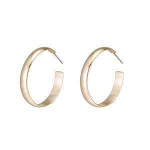 Ladies Open Hoop Earrings in Gold Plated Ladies Open Hoop Earrings in Gold Plated