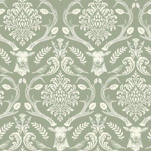Premium Quality Stag Damask Sage Green sw12 - Perfect for All Demographics!