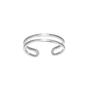Ladies Adjustable Double Band Sterling Silver Ring Ladies Adjustable Double Band Sterling Silver Ring