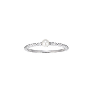 Ladies Freshwater Pearl Sterling Silver Ring