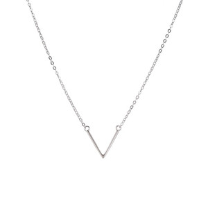 Ladies V Shaped Sterling Silver Necklace Ladies V Shaped Sterling Silver Necklace