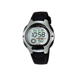 Casio Ladies Digital Black Rubber Strap Watch - LW-200-1AVDF