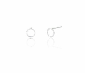 Ladies Sterling Silver Circular Stud Earrings Ladies Sterling Silver Circular Stud Earrings