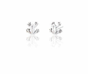 Ladies Sterling Silver Frog Stud Earrings Ladies Sterling Silver Frog Stud Earrings